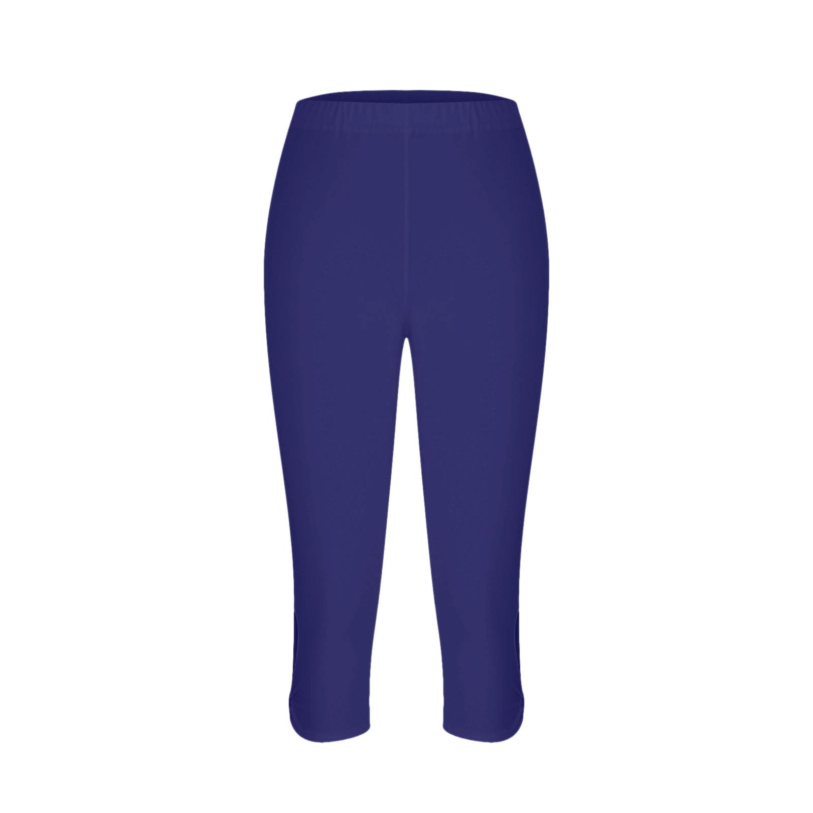 thumbnail image 5 of Leggings capri de compresión de cintura alta para mujer - Pantalones de yoga elásticos con bolsillos, mezcla de poliéster y spandex - Tallas M-XXXXL para hacer ejercicio/verano, 5 of 5